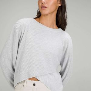 Lululemon Reversible Crossover Sweater Heathered Core Ultra  - SZ 12 - NWOT